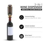 3-in-1 Wine Aerator and Dispenser with Vacuum Stopper
