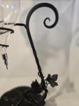 Etched Glass Wine Aerator with Wrought Iron Dispenser