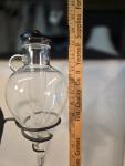 Etched Glass Wine Aerator with Wrought Iron Dispenser