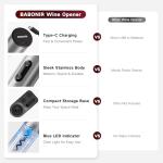 BABONIR 6-in-1 Electric Wine Opener Gift Set