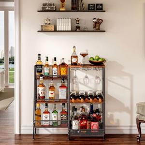 Stylish 3-Tier Wine & Liquor Stand