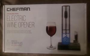 Chefman Electric Wine Opener - Stainless Steel Rechargeable