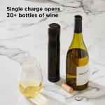 Cordless Electric Corkscrew Wine Opener - Black