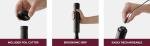 Cordless Electric Corkscrew Wine Opener - Black