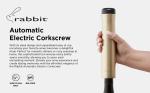 Cordless Electric Corkscrew Wine Opener - Black