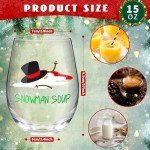 Fun Holiday Wine Glass Set for Parties