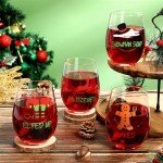 Fun Holiday Wine Glass Set for Parties