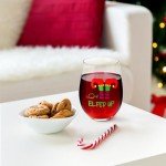 Fun Holiday Wine Glass Set for Parties