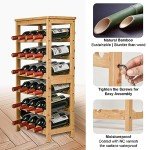 Bamboo 6-Tier Free-Standing Wine Rack