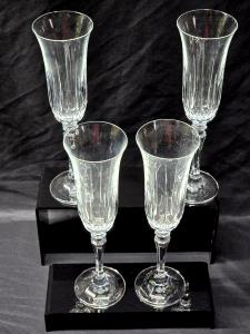 Set of 4 Vintage SCHOTT-ZWIESEL Champagne Flutes