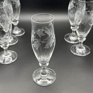 6 Schott-Zwiesel Grapevine Tall Champagne Flutes