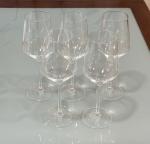Set of 5 Large Clear Wine Glasses