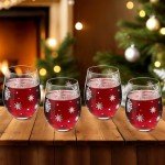 Silver-Plated Winter Wine Glasses - Set of 4