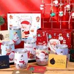 Christmas Wine Gift Set with Stainless Steel Glasses