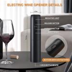 Electric Wine Opener Set with Accessories, Black