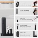 Electric Wine Opener Set with Accessories, Black