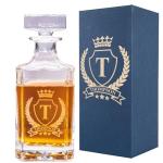 Personalized Engraved Whiskey Decanter and Glass Set