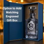 Personalized Engraved Whiskey Decanter and Glass Set