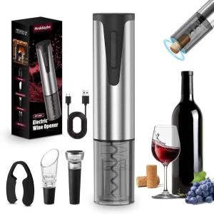 Electric Wine Opener with Foil Cutter and Pourer