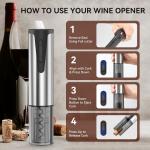 Electric Wine Opener with Foil Cutter and Pourer