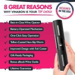 VINABON Electric Wine Opener with Foil Cutter