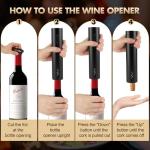 Lzarno Rechargeable Electric Wine Opener - Black