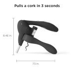 Rabbit 6-Piece Black Wine Opener Set