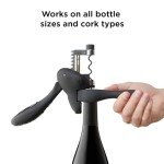 Rabbit 6-Piece Black Wine Opener Set