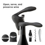 Rabbit 6-Piece Black Wine Opener Set