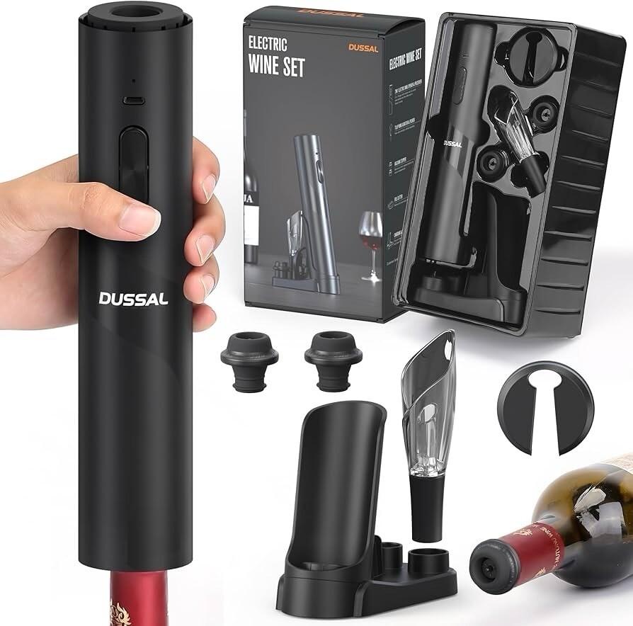 Rechargeable Cordless Electric Wine Opener Set