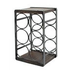 Rustic Wood Wine Rack for 6 Bottles