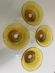 Set of 4 Schott Zwiesel Amber Wine Glasses