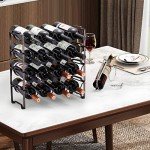 Stackable 4-Tier Wine Rack Holds 16 Bottles