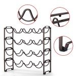Stackable 4-Tier Wine Rack Holds 16 Bottles