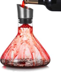 Crystal Clear Wine Decanter with Aerator