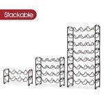 Stackable 4-Tier Wine Rack Holds 16 Bottles