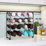 Stackable 4-Tier Wine Rack Holds 16 Bottles