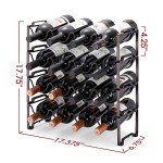 Stackable 4-Tier Wine Rack Holds 16 Bottles