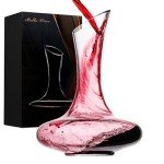 Elegant Crystal Wine Decanter with Aerator, 1000 ml
