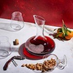 Elegant Crystal Wine Decanter with Aerator, 1000 ml