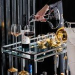 Elegant Crystal Wine Decanter with Aerator, 1000 ml