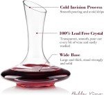 Elegant Crystal Wine Decanter with Aerator, 1000 ml