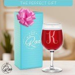 Personalized Monogrammed Wine Glass for Her