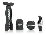 Rabbit 4-Piece Velvet Black Wine Tool Set