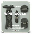 Rabbit 4-Piece Velvet Black Wine Tool Set