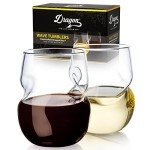 Dragon Glassware Stemless Wine Glasses Set of 2