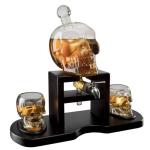 Goth Skull Wine & Whiskey Decanter Set
