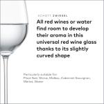 Set of 6 Dishwasher-Safe Red Wine Glasses