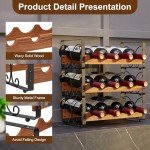 Stackable 3-Tier Wine Rack for 12 Bottles