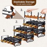 Stackable 3-Tier Wine Rack for 12 Bottles